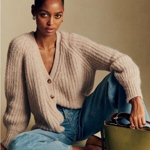 Sezane BASILE CARDIGAN LIGHT BEIGE